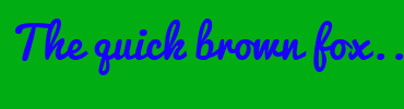 Image with Font Color 1A00FF and Background Color 00AE14